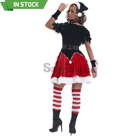 【In Stock】Christmas Cosplay Two Piece Dress Costume Costumes