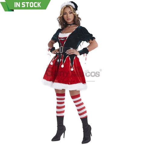 【In Stock】Christmas Cosplay Two Piece Dress Costume Costumes