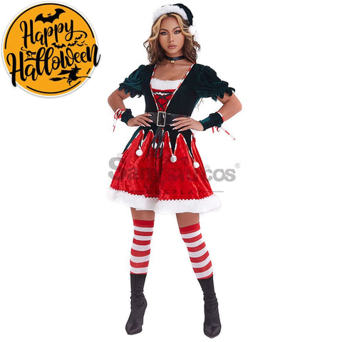 【In Stock】Christmas Cosplay Two Piece Dress Costume Costumes