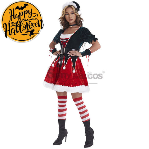 【In Stock】Christmas Cosplay Two Piece Dress Costume Costumes