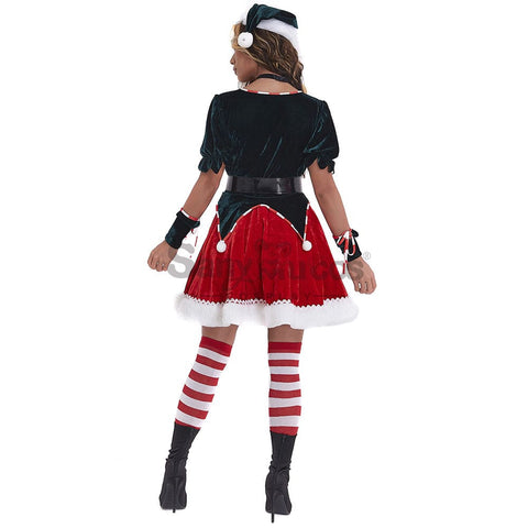 【In Stock】Christmas Cosplay Two Piece Dress Costume Costumes