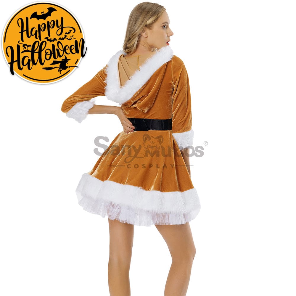 【In Stock】Christmas Cosplay V-Neck Dresses Costume Costumes