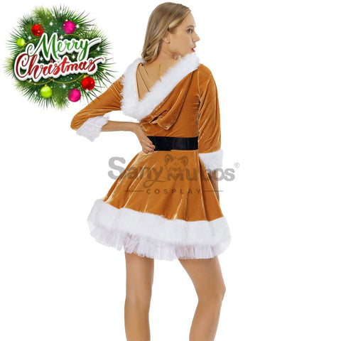 【In Stock】Christmas Cosplay V-Neck Dresses Costume Costumes