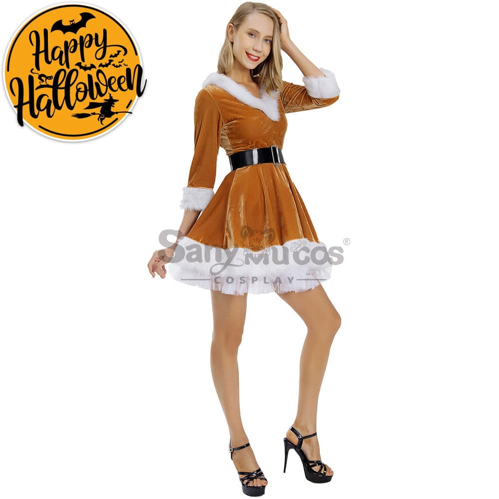 【In Stock】Christmas Cosplay V-Neck Dresses Costume Costumes