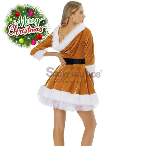 【In Stock】Christmas Cosplay V-Neck Dresses Costume Costumes