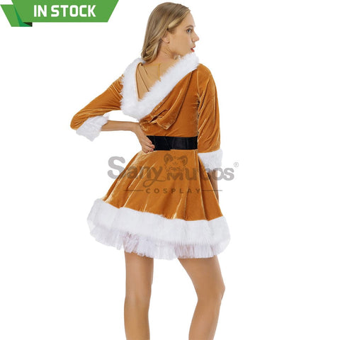 【In Stock】Christmas Cosplay V-Neck Dresses Costume Costumes