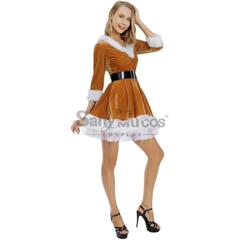 【In Stock】Christmas Cosplay V-Neck Dresses Costume Costumes