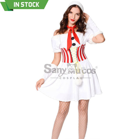 【In Stock】Christmas Cosplay White Christmas Dress Costume Costumes