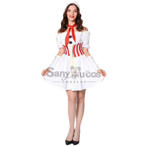 【In Stock】Christmas Cosplay White Christmas Dress Costume Costumes