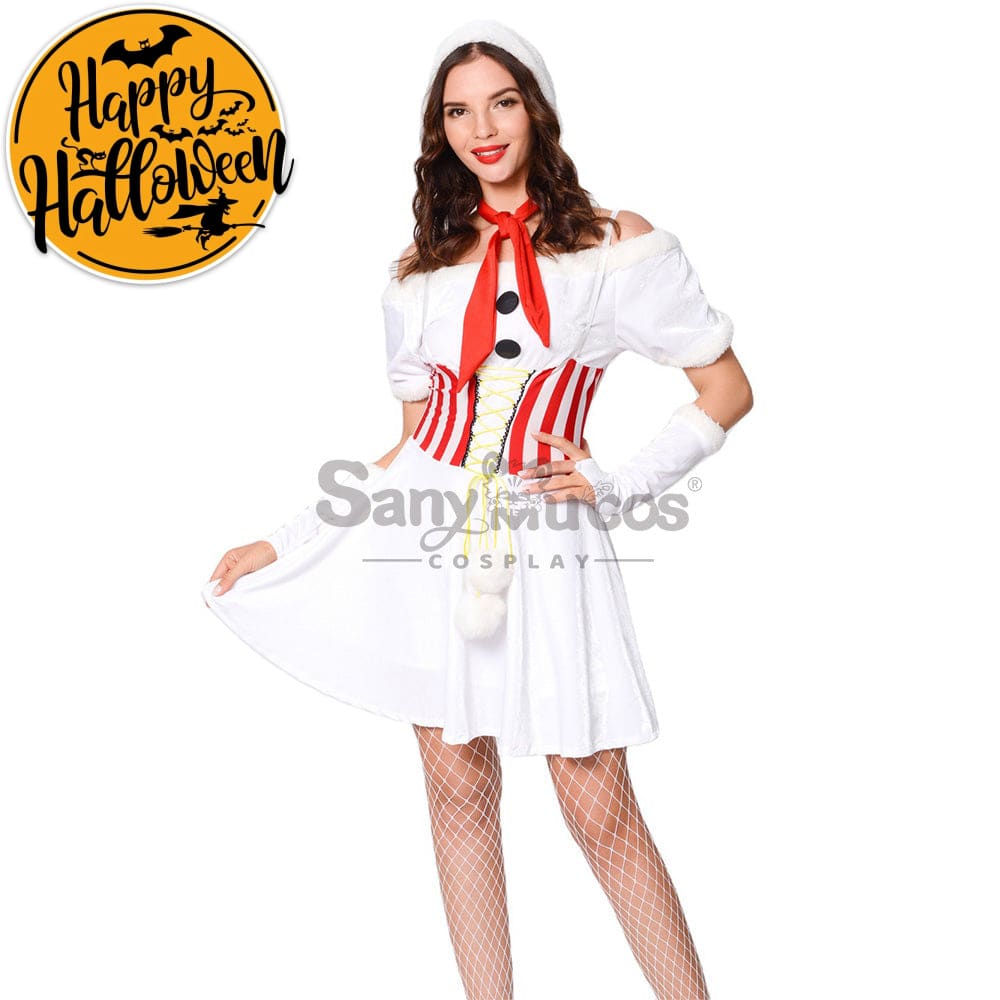 【In Stock】Christmas Cosplay White Christmas Dress Costume Costumes