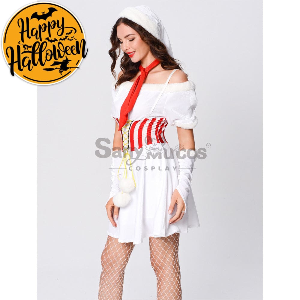 【In Stock】Christmas Cosplay White Christmas Dress Costume Costumes