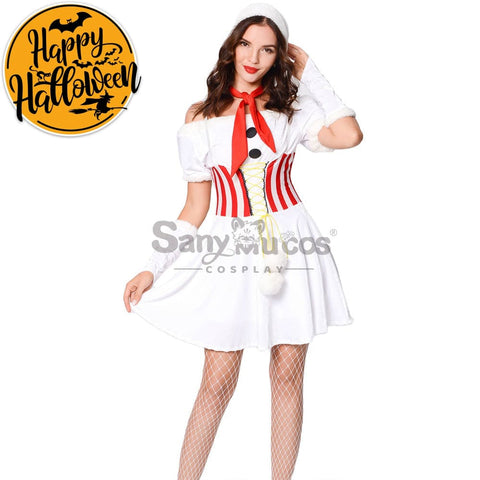 【In Stock】Christmas Cosplay White Christmas Dress Costume Costumes