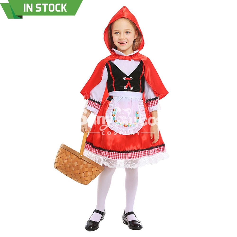 【In Stock】Christmas/Halloween Cosplay Country Style Red Riding Hood Costume Kid Size Costumes