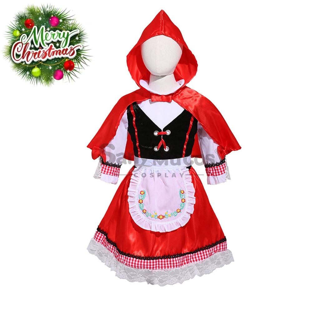 【In Stock】Christmas/Halloween Cosplay Country Style Red Riding Hood Costume Kid Size Costumes