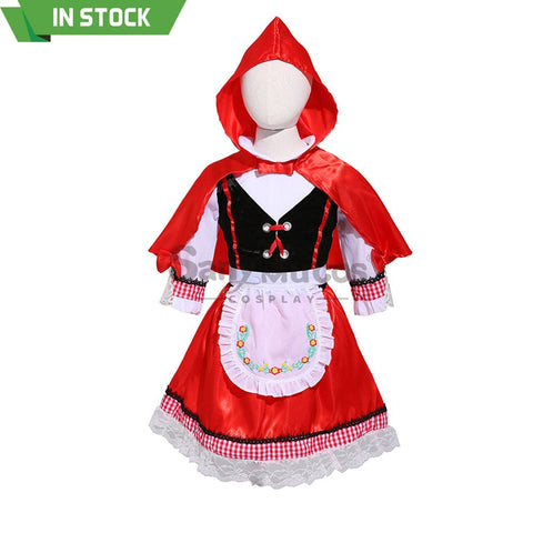 【In Stock】Christmas/Halloween Cosplay Country Style Red Riding Hood Costume Kid Size Costumes