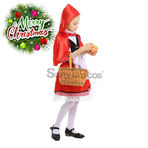 【In Stock】Christmas/Halloween Cosplay Country Style Red Riding Hood Costume Kid Size Costumes