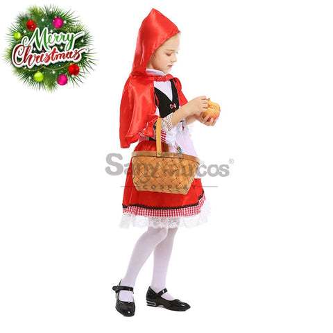 【In Stock】Christmas/Halloween Cosplay Country Style Red Riding Hood Costume Kid Size Costumes