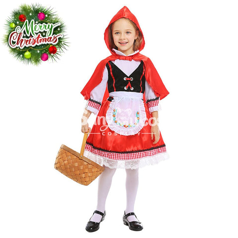 【In Stock】Christmas/Halloween Cosplay Country Style Red Riding Hood Costume Kid Size Costumes