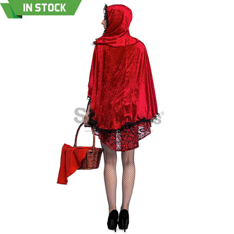 【In Stock】Christmas/Halloween Cosplay Dark Red Riding Hood Costume Adult Size Costumes