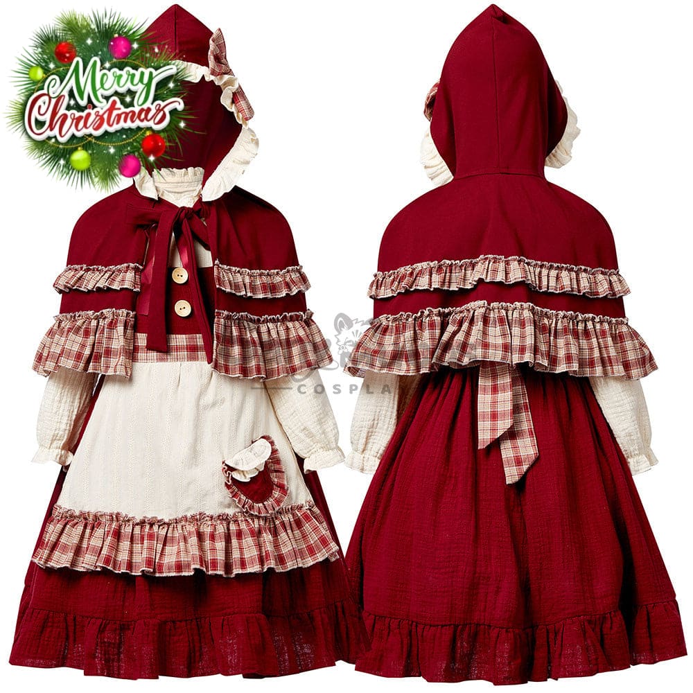 【In Stock】Christmas/Halloween Cosplay Lolita Red Riding Hood Costume Kid Size Costumes