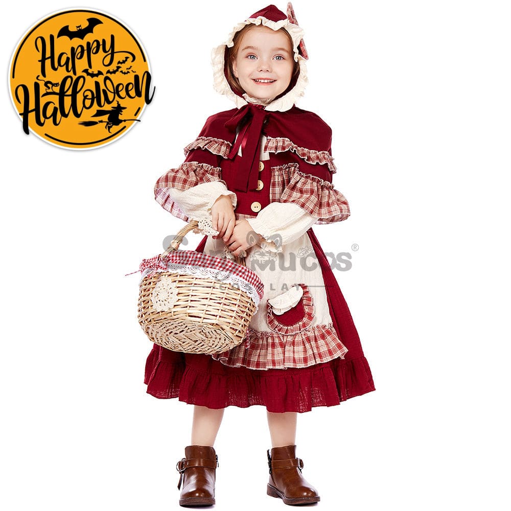 【In Stock】Christmas/Halloween Cosplay Lolita Red Riding Hood Costume Kid Size Costumes