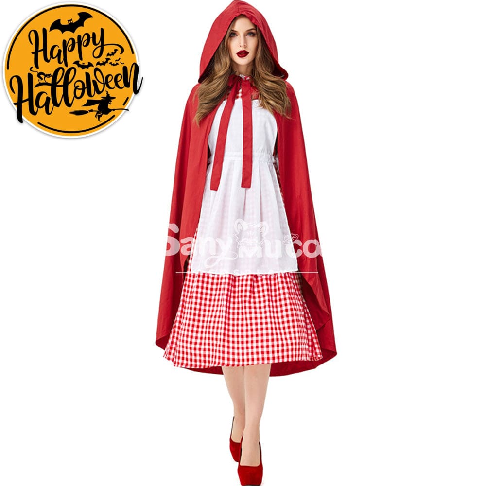 【In Stock】Christmas/Halloween Cosplay Maid Red Riding Hood Costume Adult Size Costumes