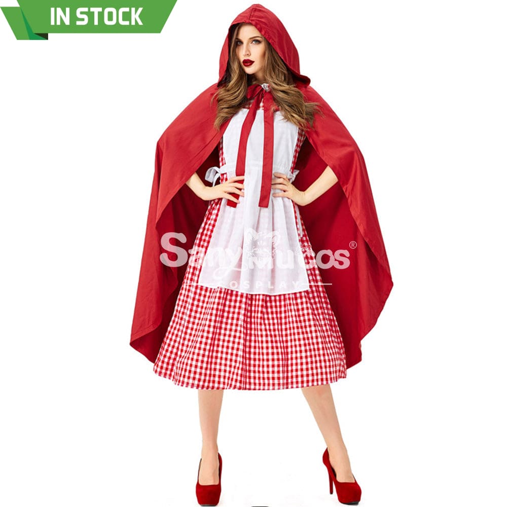 【In Stock】Christmas/Halloween Cosplay Maid Red Riding Hood Costume Adult Size Costumes