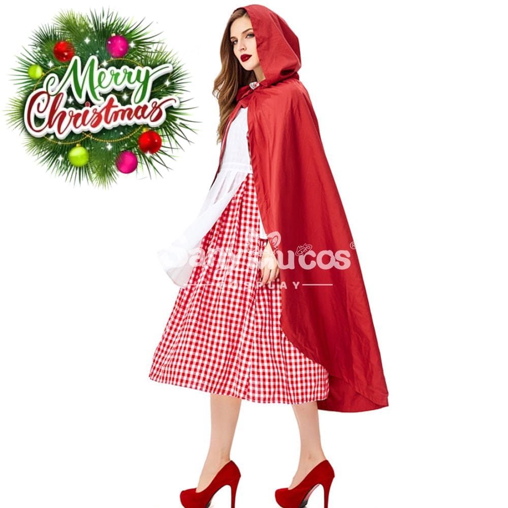 【In Stock】Christmas/Halloween Cosplay Maid Red Riding Hood Costume Adult Size Costumes