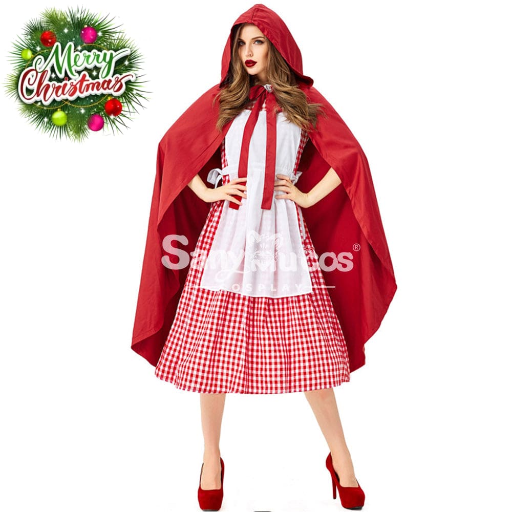 【In Stock】Christmas/Halloween Cosplay Maid Red Riding Hood Costume Adult Size Costumes