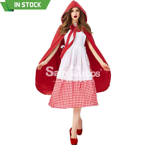 【In Stock】Christmas/Halloween Cosplay Maid Red Riding Hood Costume Adult Size Costumes