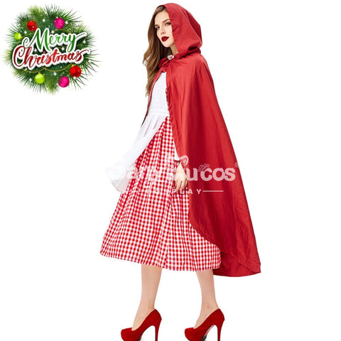 【In Stock】Christmas/Halloween Cosplay Maid Red Riding Hood Costume Adult Size Costumes