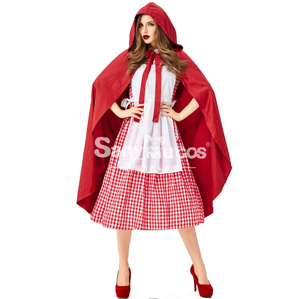【In Stock】Christmas/Halloween Cosplay Maid Red Riding Hood Costume Adult Size Costumes