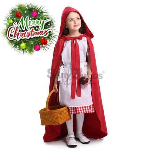 【In Stock】Christmas/Halloween Cosplay Maid Red Riding Hood Costume Kid Size Costumes