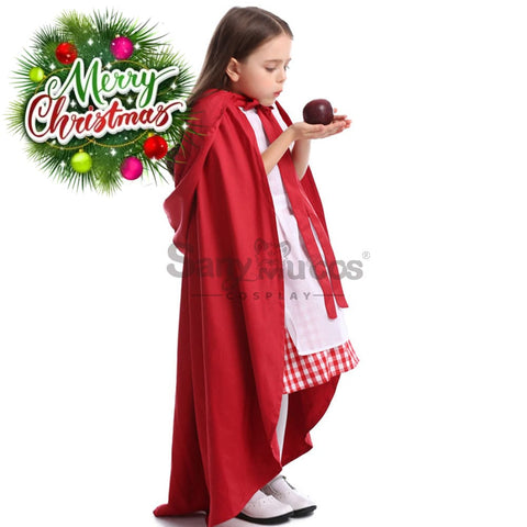 【In Stock】Christmas/Halloween Cosplay Maid Red Riding Hood Costume Kid Size Costumes