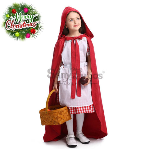 【In Stock】Christmas/Halloween Cosplay Maid Red Riding Hood Costume Kid Size Costumes