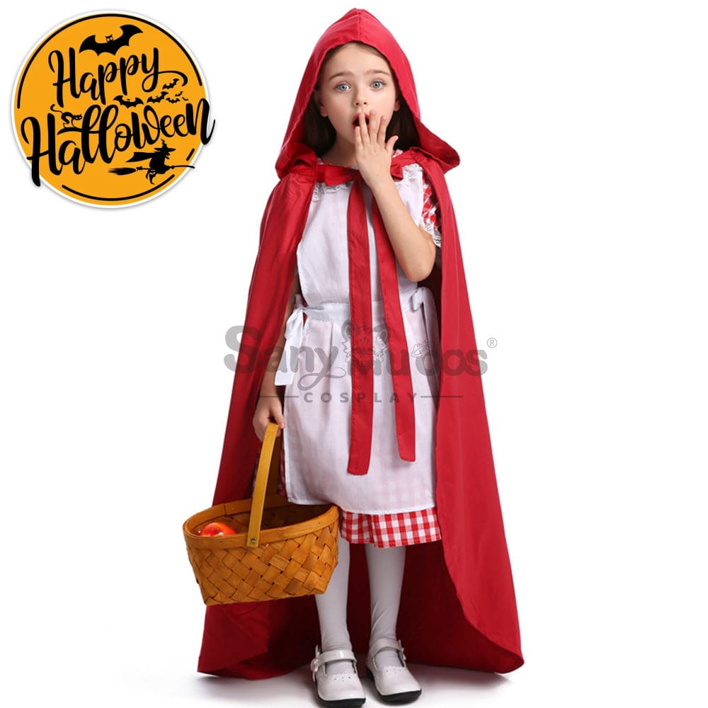 【In Stock】Christmas/Halloween Cosplay Maid Red Riding Hood Costume Kid Size Includes Cape / Xxs