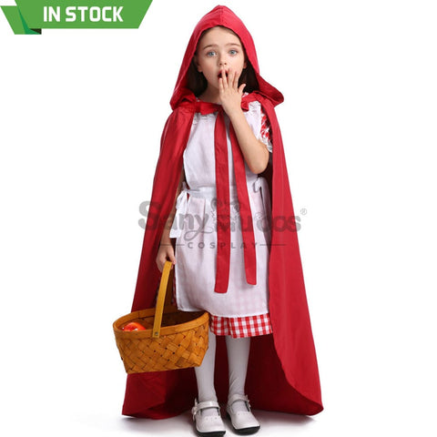 【In Stock】Christmas/Halloween Cosplay Maid Red Riding Hood Costume Kid Size Includes Cape / Xxs