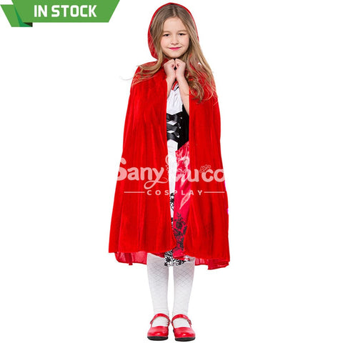 【In Stock】Christmas/Halloween Cosplay Medieval Red Riding Hood Costume Kid Size Costumes