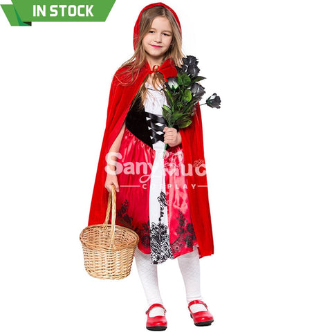 【In Stock】Christmas/Halloween Cosplay Medieval Red Riding Hood Costume Kid Size Costumes