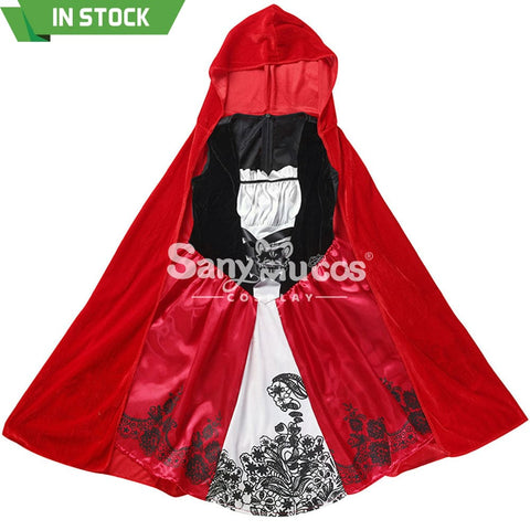 【In Stock】Christmas/Halloween Cosplay Medieval Red Riding Hood Costume Kid Size Costumes