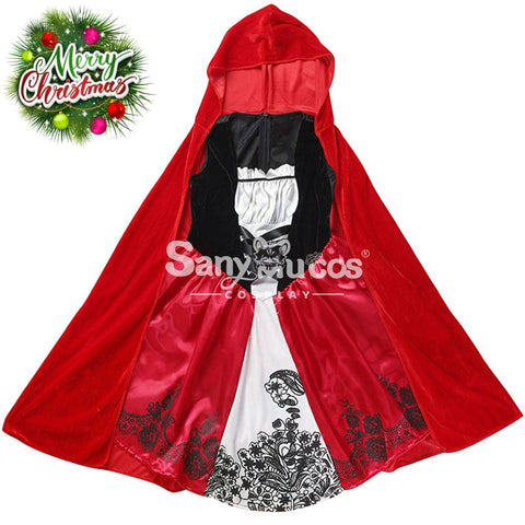 【In Stock】Christmas/Halloween Cosplay Medieval Red Riding Hood Costume Kid Size Costumes