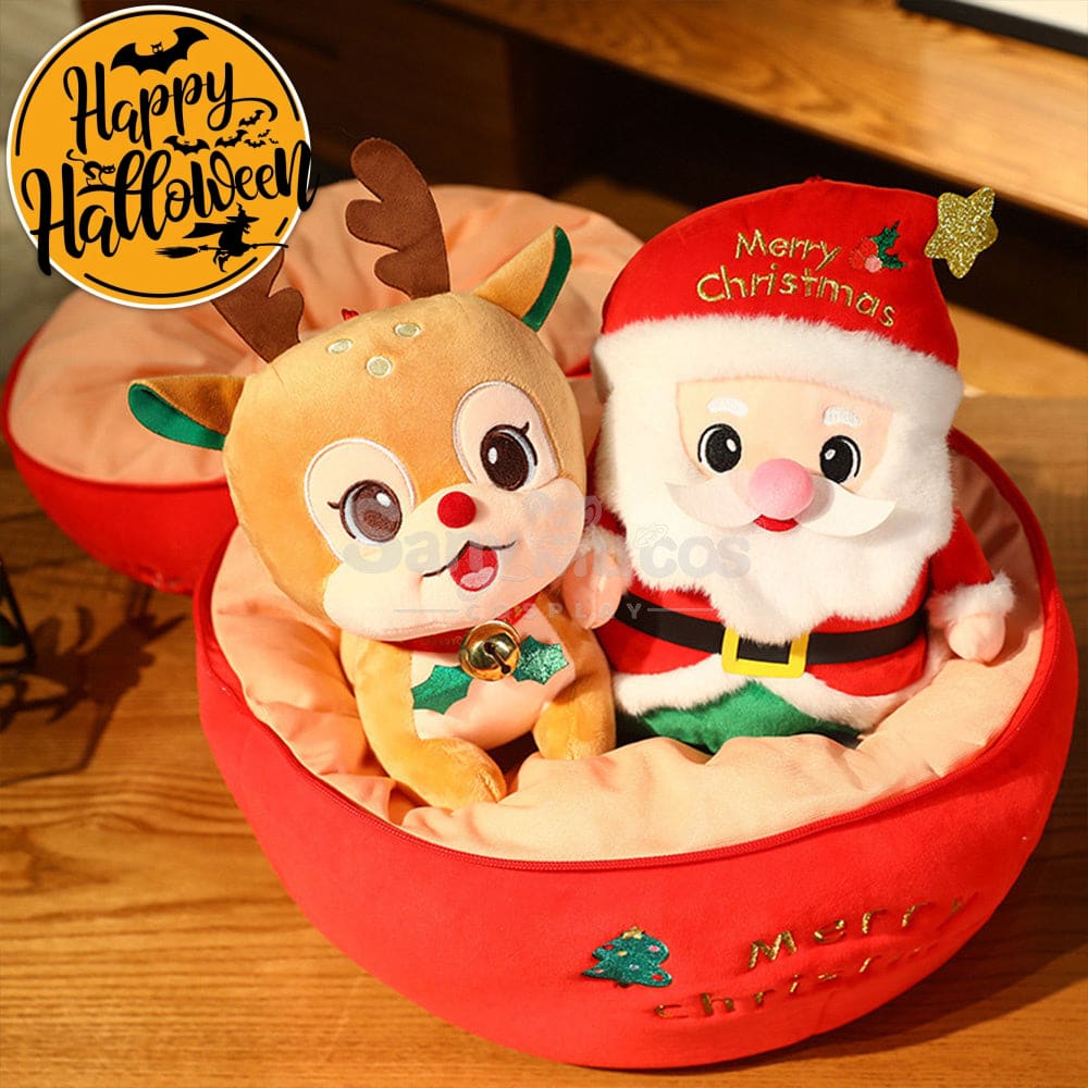 【In Stock】Christmas Holiday Doll Santa Claus Christmas Elk Large Peace Fruit Storage Bag