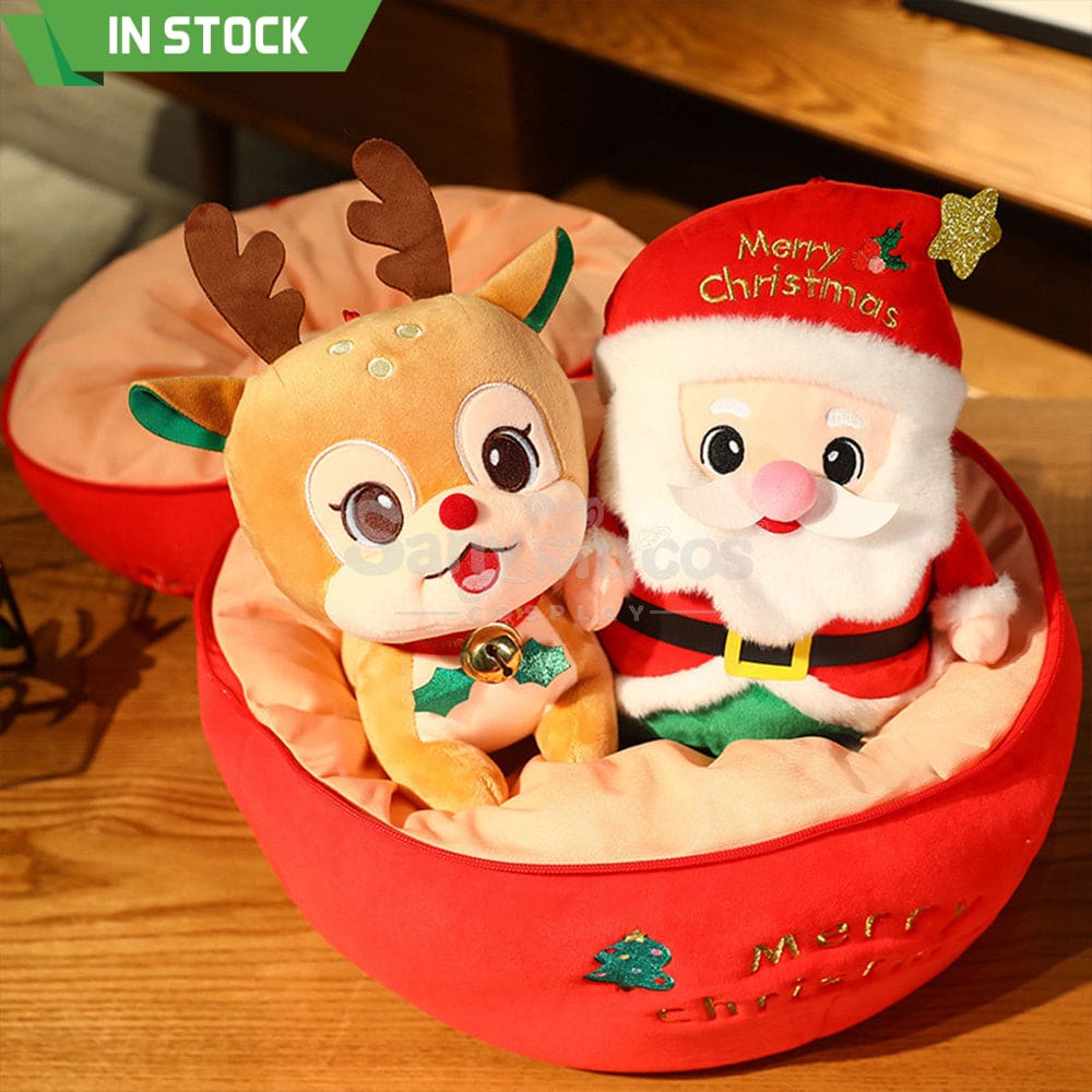 【In Stock】Christmas Holiday Doll Santa Claus Christmas Elk Large Peace Fruit Storage Bag