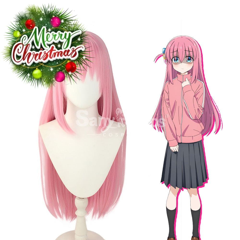 【In Stock】Comics Bocchi The Rock Cosplay Gotoh Hitori Pink Long Wig Wigs