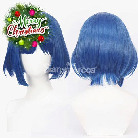 【In Stock】Comics Bocchi The Rock Cosplay Yamada Ryo Blue Short Wig Wigs