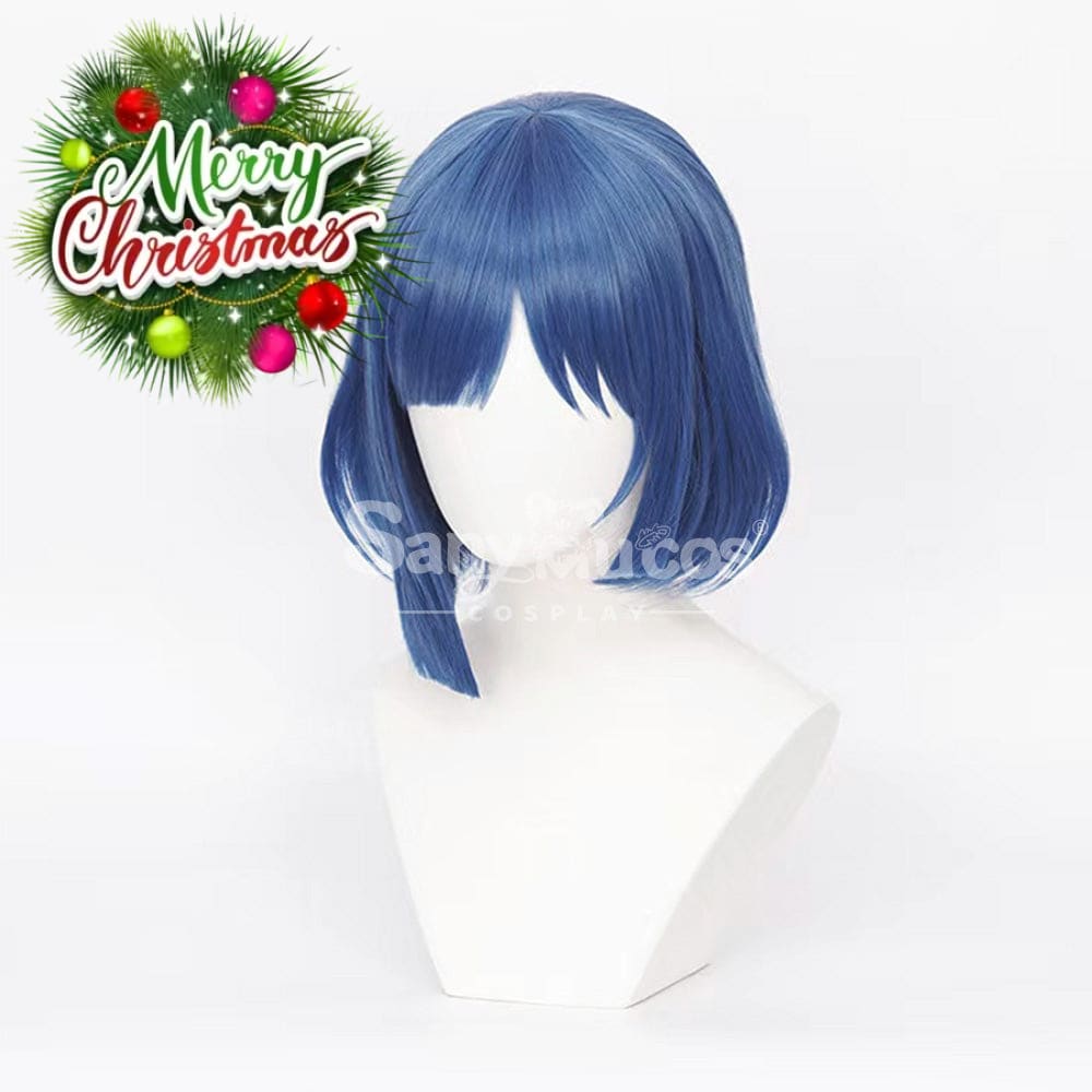 【In Stock】Comics Bocchi The Rock Cosplay Yamada Ryo Blue Short Wig Wigs