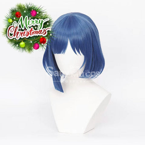 【In Stock】Comics Bocchi The Rock Cosplay Yamada Ryo Blue Short Wig Wigs