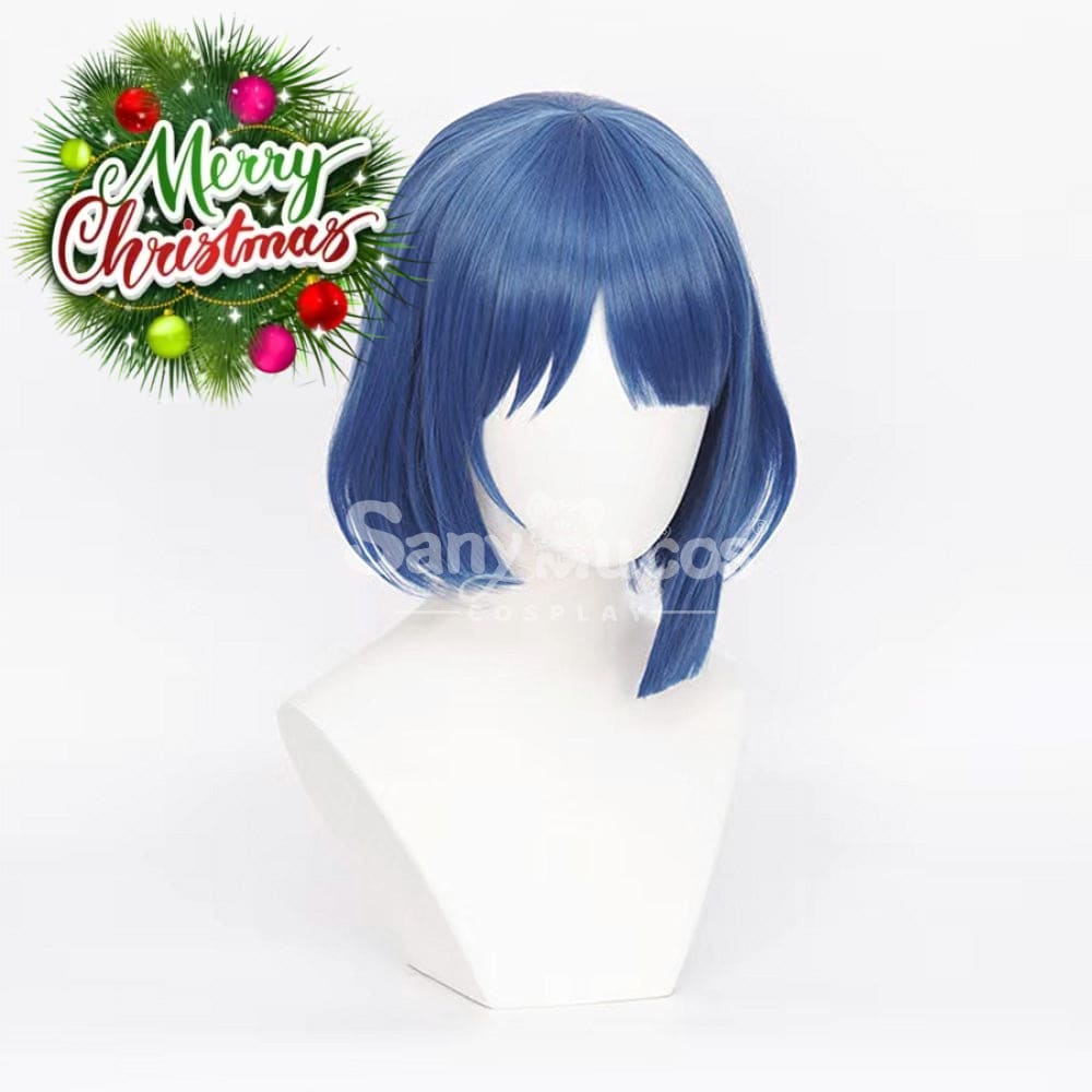 【In Stock】Comics Bocchi The Rock Cosplay Yamada Ryo Blue Short Wig Wigs