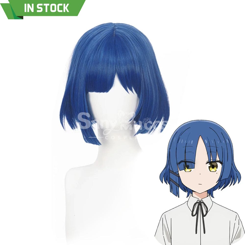 【In Stock】Comics Bocchi The Rock Cosplay Yamada Ryo Blue Short Wig Wigs