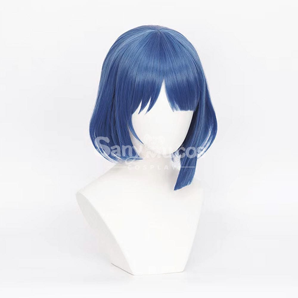 【In Stock】Comics Bocchi The Rock Cosplay Yamada Ryo Blue Short Wig Wigs